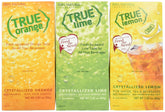 True Citrus vista frontal del paquete dispensador con 3 cajas, práctico para oficinas