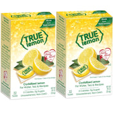 True Citrus empaque frontal mostrando cajas dobles y beneficios prácticos