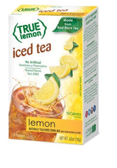 True Lemon frente del empaque mostrando el paquete y beneficio refrescante