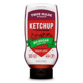 True Made Foods frente de botella mostrando etiqueta y beneficio sin azúcares añadidos