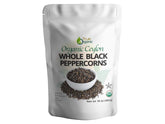 True Organic envase frontal de pimienta negra, presentación a granel y confianza