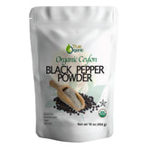 True Organic paquete frontal de pimienta negra molida, calidad premium