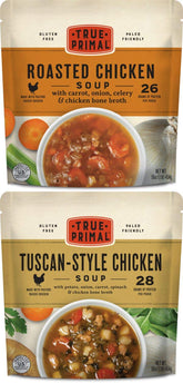 True Primal frente de los ocho sobres, conveniencia y sabores listos