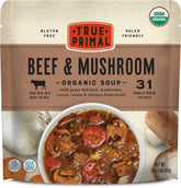 True Primal frente del envase mostrando sopa lista para comer y conveniencia