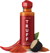 TRUFF botella frontal mostrando salsa habanero y etiqueta premium