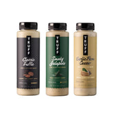 TRUFF pack frontal con tres frascos, muestra variedad y conveniencia