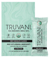 Truvani empaque frontal mostrando pack de 12 y beneficios orgánicos
