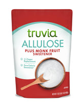 Truvia bolsa frente 17 oz mostrando etiqueta y tamaño práctico