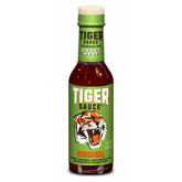 Try Me Tiger Sauce vista frontal mostrando botella y color vibrante, intensifica sabores