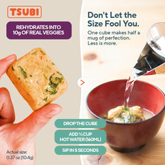 Tsubi Soup textura del polvo de miso que conserva sabor auténtico
