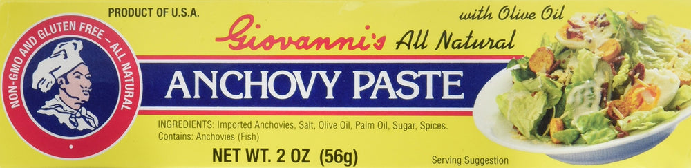 TUKIMA Giovannis pasta de anchoa frontal tubo, envase práctico y compacto