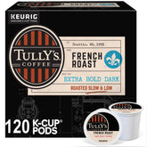 TULLY'S empaque frontal del bundle de 120 cápsulas con tueste oscuro y ahorro