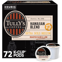 Tully's frente del paquete mostrando diseño y cantidad de cápsulas