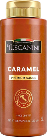 Tuscanini botella frente mostrando etiqueta y diseño gourmet