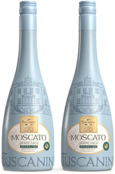 Tuscanini botella frontal elegante mostrando etiqueta y diseño