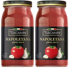 Tuscanini bote frontal mostrando la salsa Napoletana y su aspecto auténtico