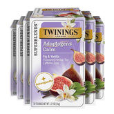 Twinings frente del empaque mostrando 6 paquetes y marca, conveniencia inmediata