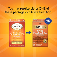 Twinings bolsa individual abierta con hojas secas que conservan aroma
