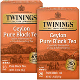Twinings frente del empaque mostrando el pack doble y conveniencia