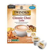 Twinings caja frontal mostrando 22 cápsulas y descripción del chai