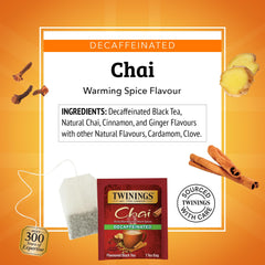 Twinings taza de chai preparada, aporta calidez y sabor reconfortante