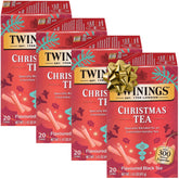 Twinings caja frontal con diseño navideño y fácil identificación del producto