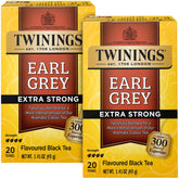 Twinings caja frontal mostrando el diseño y el nombre para reconocimiento inmediato