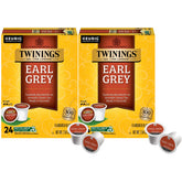 Twinings paquete frontal mostrando 48 cápsulas y conveniencia