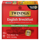 Twinings empaque frontal mostrando 50 bolsitas y aspecto clásico