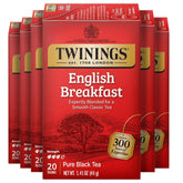 Twinings frontal del paquete mostrando 120 bolsas y conveniencia