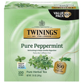 Twinings frente del empaque con 100 bolsitas mostrando conveniencia y cantidad