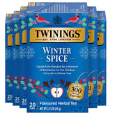 Twinings frente del paquete Winter Spice mostrando diseño y cantidad