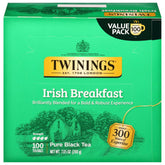 Twinings frente del empaque mostrando 100 bolsitas y beneficio de conveniencia
