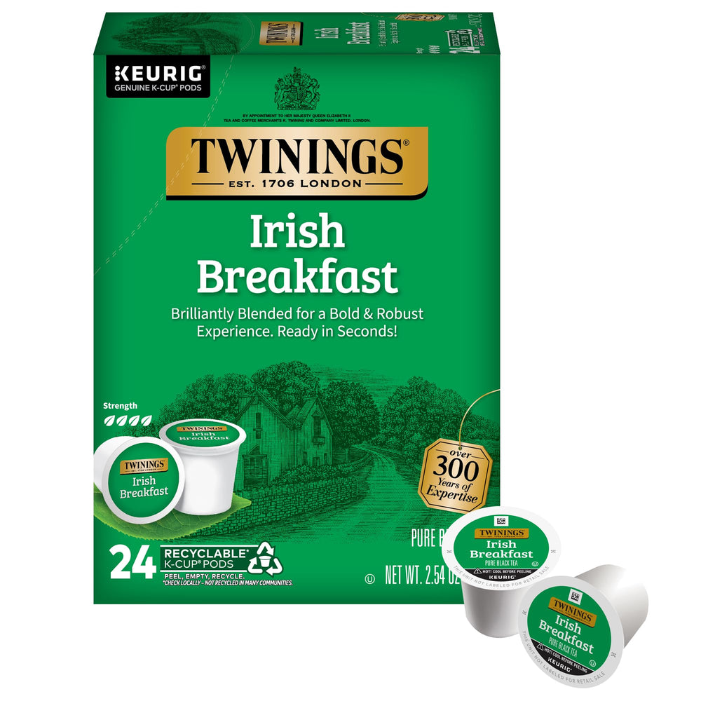 Twinings imagen del frente del empaque mostrando 24 cápsulas y sabor intenso