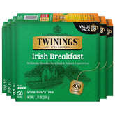 Twinings empaque frontal del Irish Breakfast mostrando cantidad y diseño para compra segura