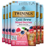 Twinings paquete frontal con diseño y marca, muestra las seis cajas del producto