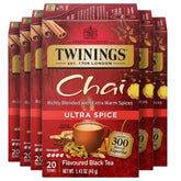 Twinings caja frontal mostrando 20 bolsitas y diseño de la marca, conveniencia
