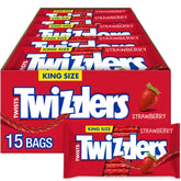 Twizzlers empaque frontal King Size mostrando 15 bolsas, ideal para compartir