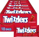 Twizzlers empaque frontal mostrando caja de 18 packs, ideal para eventos