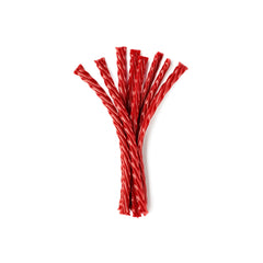 Twizzlers Zero Sugar fresa comparación de tamaño con utensilios cotidianos
