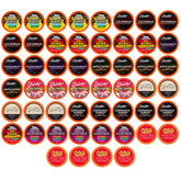 Two Rivers Coffee frontal del empaque sampler beneficios variedad inmediata
