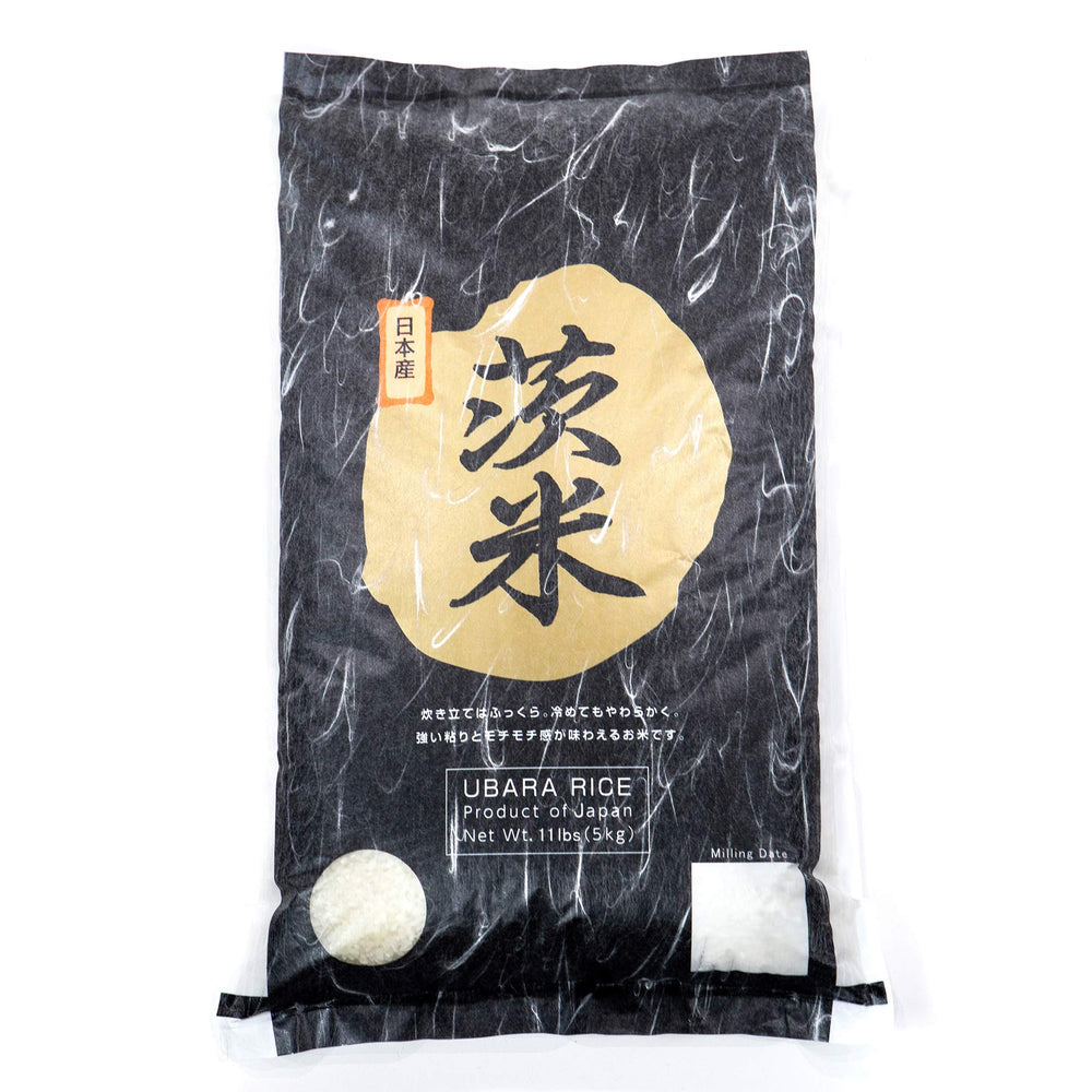 UBARA RICE frente del empaque que muestra origen japonés y calidad premium