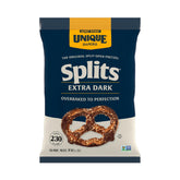 Unique Snacks paquete al frente mostrando diseño y tamaño práctico para llevar