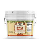 Unpretentious Everything Bagel Seasoning frente con etiqueta visible y beneficio de uso inmediato