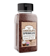Unpretentious envase frontal de Jimmies chocolate, presentación práctica para decorar