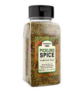 Unpretentious Pickling Spice envase frontal visible, práctico para despensa