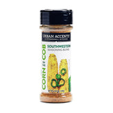 Urban Accents frasco del condimento Southwestern Corn on the Cob mostrando etiqueta y tamaño útil