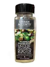 Urban Accents envase frontal de la mezcla Balsamic & Roasted Onion mostrando etiqueta y tamaño 10 oz, realza vegetales fácil