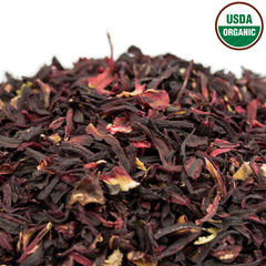 U.S. Wellness Naturals textura en primer plano del hibisco cortado mostrando calidad y pureza