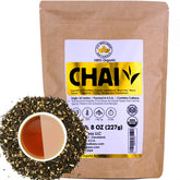 U.S. Wellness Naturals paquete frontal de chai orgánico mostrando etiqueta y beneficio de sabor auténtico